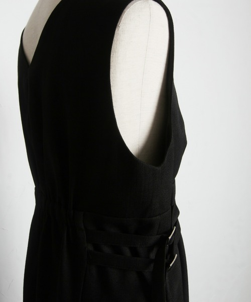 &. NOSTALGIA（アンドドットノスタルジア）の「【ZOZO限定】ツイードライクウエストサイドベルトジャンスカ（ジャンパースカート・レディース・ブラック・M）」の14枚目の写真