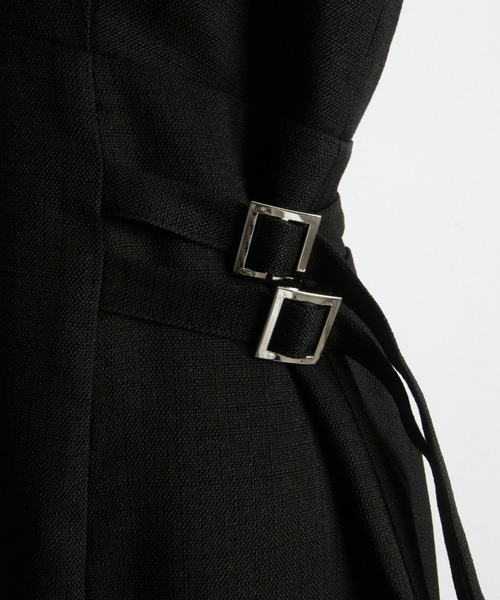 &. NOSTALGIA（アンドドットノスタルジア）の「【ZOZO限定】ツイードライクウエストサイドベルトジャンスカ（ジャンパースカート・レディース・ブラック・M）」の15枚目の写真