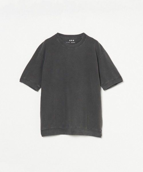 three dots(スリードッツ)の「ピグメントダイ オーガニックコットン 半袖クルーネック(Tシャツ/カットソー・メンズ・チャコールグレー/ブルー/イエロー・MEDIUM/LARGE/SMALL)」の2枚目の写真