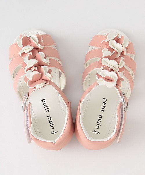 petit main（プティマイン）の「お花サンダル（サンダル・キッズ・ブラック/ライトピンク/オフホワイト・15cm/16cm/18cm/17cm/20cm/14cm/19cm）」の17枚目の写真