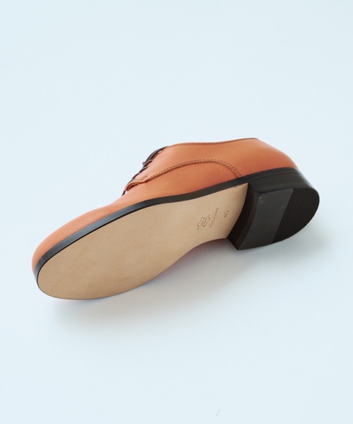 ARCOLLETTA PADRONE(アルコレッタ パドローネ)の「【ARCOLLETTA PADRONE】別注 EX DERBY PLAIN TOE AP8686-2001-24A(ドレスシューズ・メンズ・キャメル/ブラック・40/41/42)」の10枚目の写真