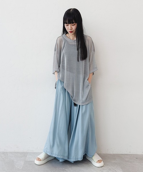 niko and...（ニコアンド）の「[MODE NORM CORE]テロテロメタリックプルオーバー（その他トップス・レディース・ブラック/グレー/イエロー・MEDIUM/LARGE）」の11枚目の写真