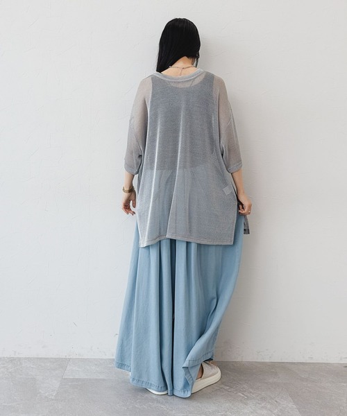 niko and...（ニコアンド）の「[MODE NORM CORE]テロテロメタリックプルオーバー（その他トップス・レディース・ブラック/グレー/イエロー・MEDIUM/LARGE）」の12枚目の写真