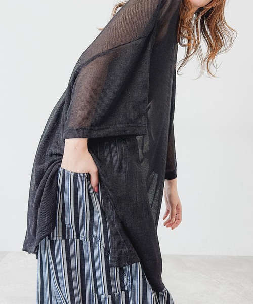 niko and...（ニコアンド）の「[MODE NORM CORE]テロテロメタリックプルオーバー（その他トップス・レディース・ブラック/グレー/イエロー・MEDIUM/LARGE）」の4枚目の写真