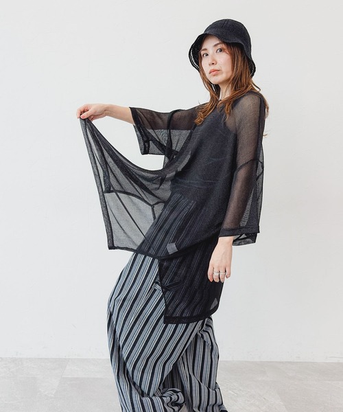 niko and...（ニコアンド）の「[MODE NORM CORE]テロテロメタリックプルオーバー（その他トップス・レディース・ブラック/グレー/イエロー・MEDIUM/LARGE）」の6枚目の写真