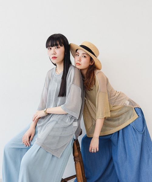 niko and...（ニコアンド）の「[MODE NORM CORE]テロテロメタリックプルオーバー（その他トップス・レディース・ブラック/グレー/イエロー・MEDIUM/LARGE）」の9枚目の写真