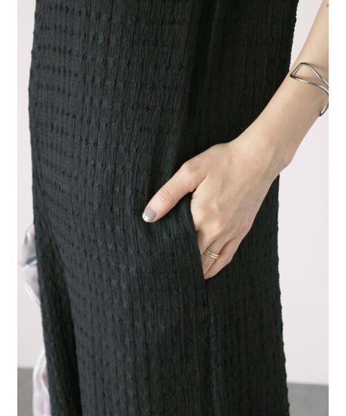 Lugnoncure（ルノンキュール）の「シュリンク無地オールインワン（サロペット/オーバーオール・レディース・ベージュ/パープル/ブラック・F）」の13枚目の写真