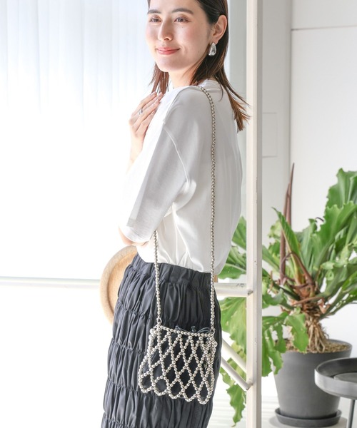 むぅ쩡。様 LEPSIM（レプシィム）の「ビーズミニバッグ 123975（ショルダーバッグ