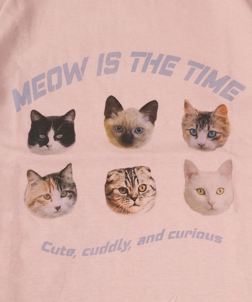 SlashDate（スラッシュデイト）の「イヌネコプリント 半袖Tシャツ アニマルプリント オーバーサイズ バックプリント（Tシャツ/カットソー・メンズ・ホワイト/ブラック/ピンク/ホワイト系その他・M/L）」の16枚目の写真