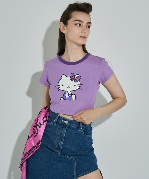 セール】ANNA SUI NYC HELLO KITTY リンガーTシャツ（Tシャツ
