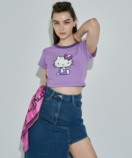 セール】ANNA SUI NYC HELLO KITTY リンガーTシャツ（Tシャツ