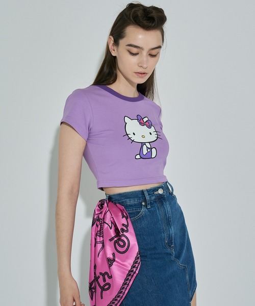 レア▼ USA製 アナスイ プリントTシャツ 未使用級 ネイビー y2k S 90