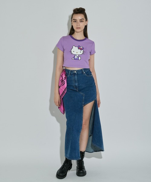 ANNA SUI NYC(アナ スイ エヌ ワイ シー)の「ANNA SUI NYC HELLO KITTY リンガーTシャツ(Tシャツ/カットソー・レディース・ミント/パープル・FREE)」の13枚目の写真