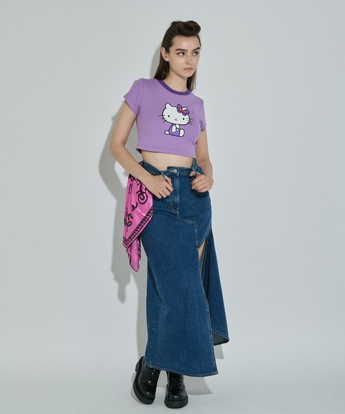 セール】ANNA SUI NYC HELLO KITTY リンガーTシャツ（Tシャツ