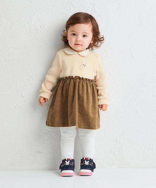 MIKI HOUSE（ミキハウス）の「ワンポイントうさこ切り替えワンピース（ワンピース・キッズ・アイボリー・80ｃｍ/90cm/100cm/110cm/120cm/130cm）」の9枚目の写真