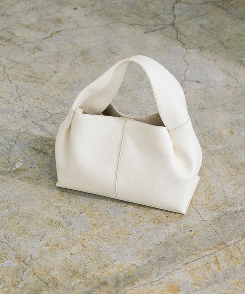 ⚫️タイムセール　Lu-0503　ホワイトレザー ハンドバッグ ミニスクエアハンドバッグ | allureville (Women)/アルアバイル | 三越