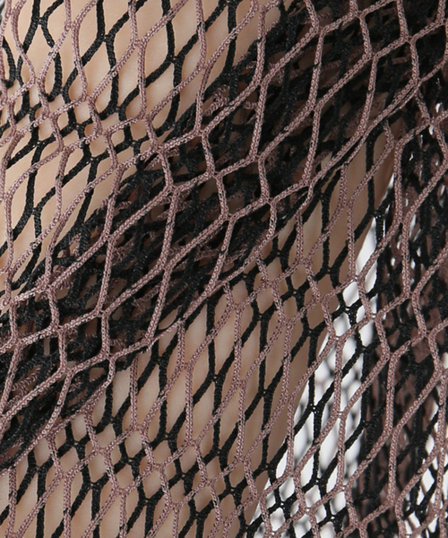 JOURNAL STANDARD（ジャーナルスタンダード）の「バイカラーネットビッグプルオーバー（Tシャツ/カットソー・レディース・ブラック/ブラウン・FREE）」の18枚目の写真