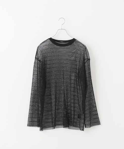 JOURNAL STANDARD（ジャーナルスタンダード）の「バイカラーネットビッグプルオーバー（Tシャツ/カットソー・レディース・ブラック/ブラウン・FREE）」の19枚目の写真