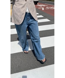 BLACK BY MOUSSY | cut off loose denim(カットオフルーズデニム)(デニムパンツ)