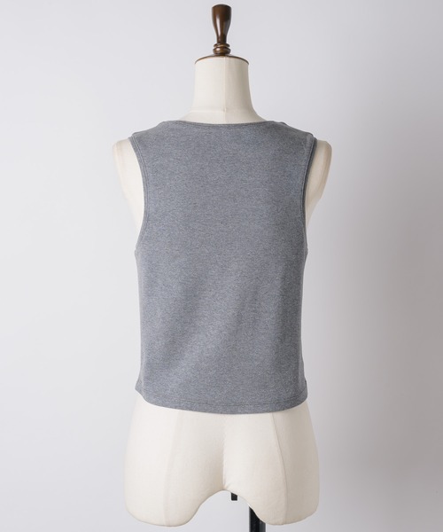 GIUNON（ジウノン）の「stretch american sleeve tank / ストレッチアメリカンスリーブタンク（タンクトップ・レディース・グレー・FREE）」の14枚目の写真