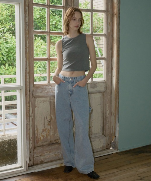 GIUNON（ジウノン）の「stretch american sleeve tank / ストレッチアメリカンスリーブタンク（タンクトップ・レディース・グレー・FREE）」の20枚目の写真