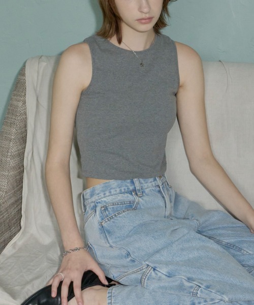 セール】stretch american sleeve tank / ストレッチアメリカン