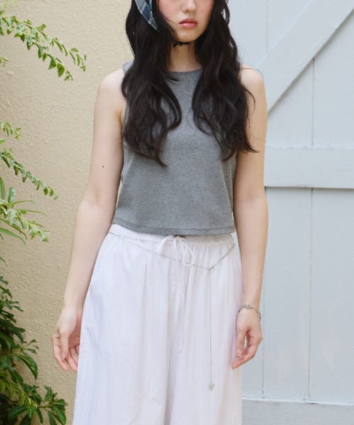 【新品未着用】MEER. AMERICAN SLEEVE FLARE TOP BASIC AMERICAN SLEEVE TANK TOP[品番：AZLW0019748]｜AZUL BY