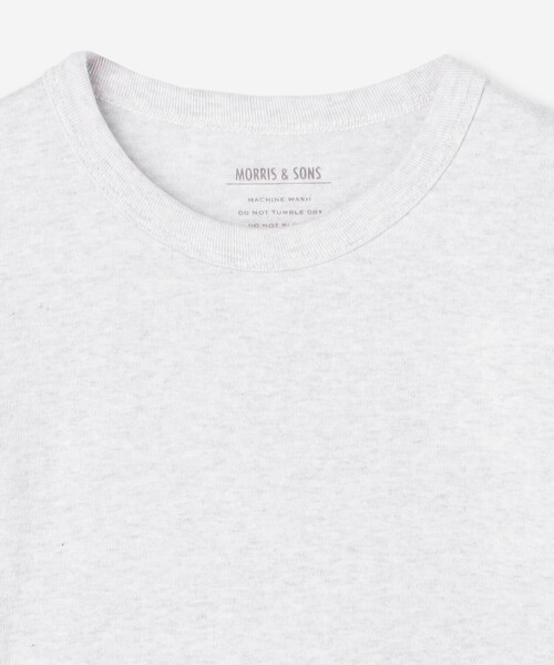 Morris & Sons（モリスアンドサンズ）の「MORRIS & SONS | 丸胴吊り天竺 Tシャツ WOMEN（Tシャツ/カットソー・レディース・グレイッシュベージュ/ライトブルー/ピンク系その他/ブラック/ホワイト/オートミール・1）」の8枚目の写真
