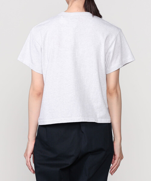 Morris & Sons（モリスアンドサンズ）の「MORRIS & SONS | 丸胴吊り天竺 Tシャツ WOMEN（Tシャツ/カットソー・レディース・グレイッシュベージュ/ライトブルー/ピンク系その他/ブラック/ホワイト/オートミール・1）」の12枚目の写真