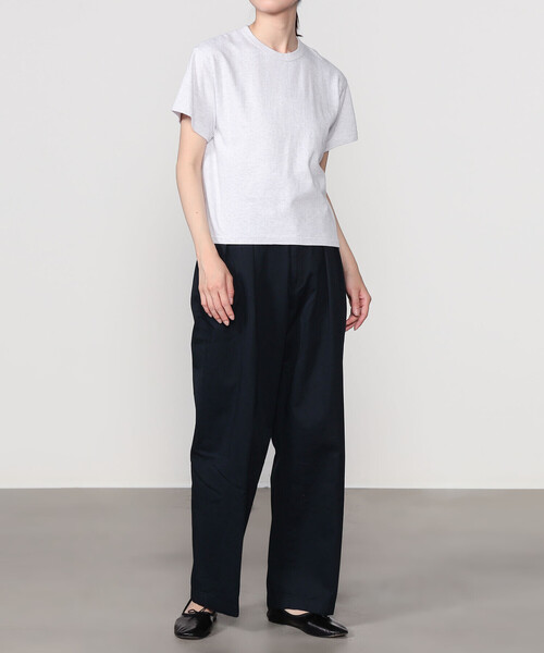 Morris & Sons（モリスアンドサンズ）の「MORRIS & SONS | 丸胴吊り天竺 Tシャツ WOMEN（Tシャツ/カットソー・レディース・グレイッシュベージュ/ライトブルー/ピンク系その他/ブラック/ホワイト/オートミール・1）」の4枚目の写真