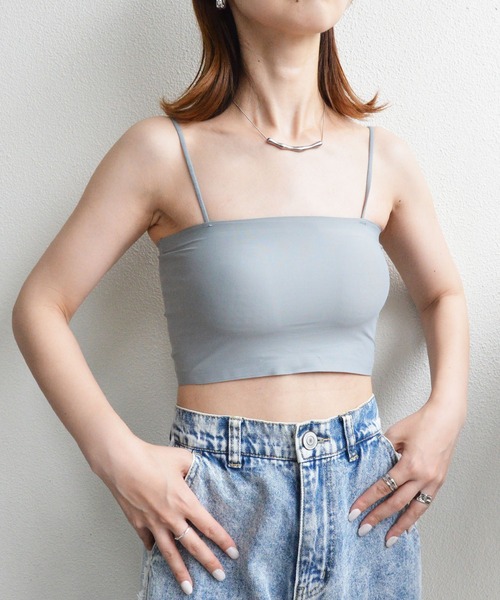 セール】カップ付きなめらかシームレスブラチューブトップ ノン