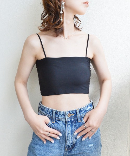 セール】カップ付きなめらかシームレスブラチューブトップ ノン