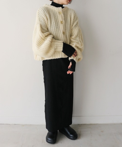 【セール】ボリュームスリーブオーバーカーディガン（カーディガン/ボレロ）｜select MOCA by son（セレクトモカバイソン）