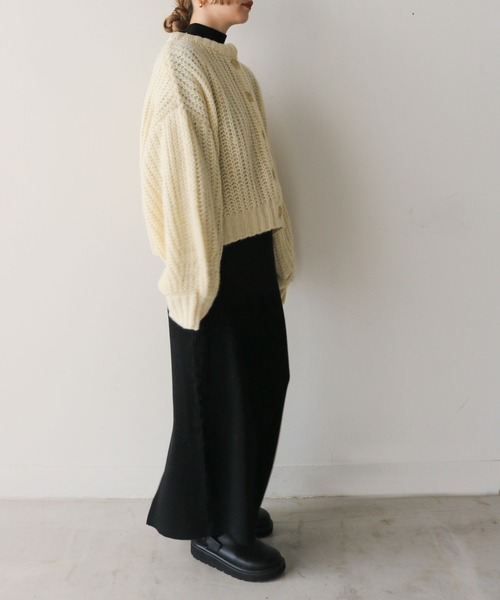 【セール】ボリュームスリーブオーバーカーディガン（カーディガン/ボレロ）｜select MOCA by son（セレクトモカバイソン）