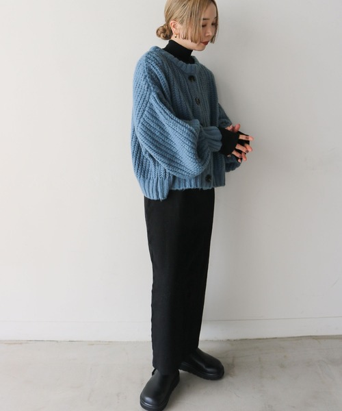 【セール】ボリュームスリーブオーバーカーディガン（カーディガン/ボレロ）｜select MOCA by son（セレクトモカバイソン）