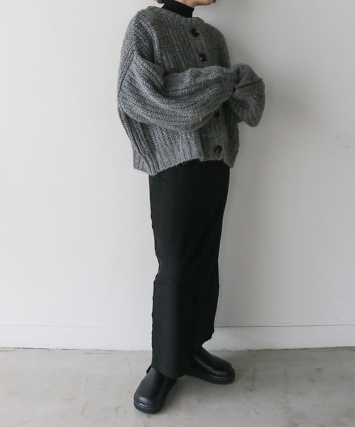 【セール】ボリュームスリーブオーバーカーディガン（カーディガン/ボレロ）｜select MOCA by son（セレクトモカバイソン）