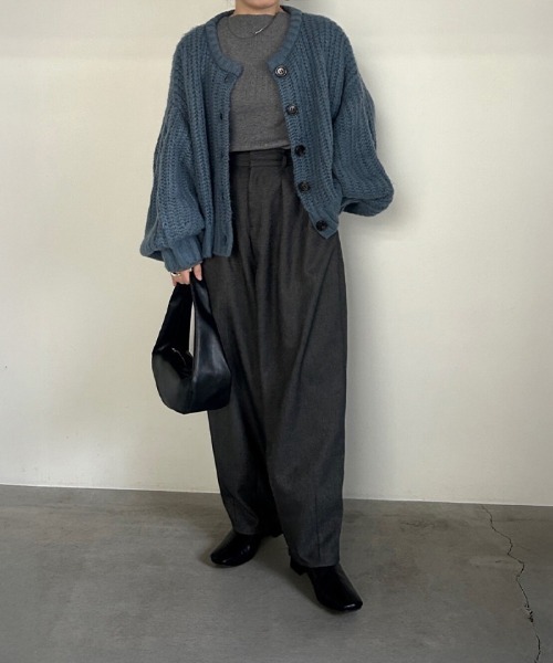 【セール】ボリュームスリーブオーバーカーディガン（カーディガン/ボレロ）｜select MOCA by son（セレクトモカバイソン）