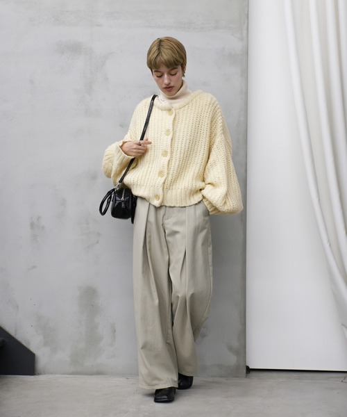 【セール】ボリュームスリーブオーバーカーディガン（カーディガン/ボレロ）｜select MOCA by son（セレクトモカバイソン）