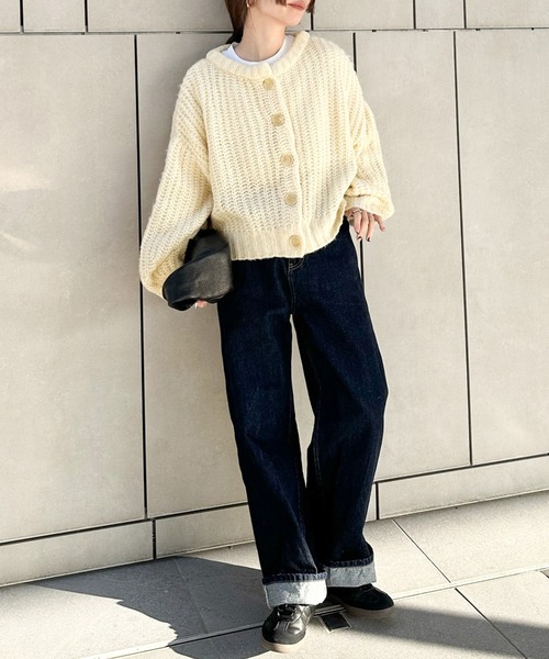 【セール】ボリュームスリーブオーバーカーディガン（カーディガン/ボレロ）｜select MOCA by son（セレクトモカバイソン）