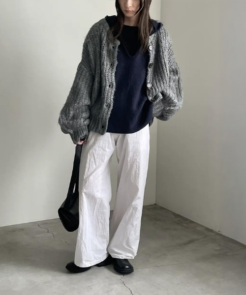 【セール】ボリュームスリーブオーバーカーディガン（カーディガン/ボレロ）｜select MOCA by son（セレクトモカバイソン）