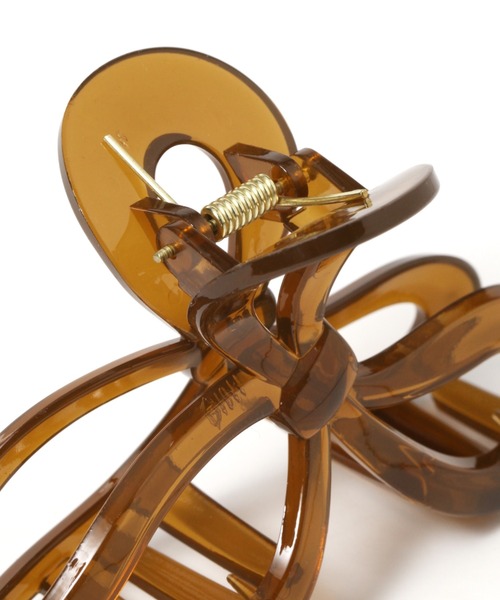 mysty woman(ミスティウーマン)の「リボンバンスクリップ 131902(バレッタ/ヘアクリップ・レディース・ベージュ/ライトピンク/ダークブラウン・FREE)」の12枚目の写真