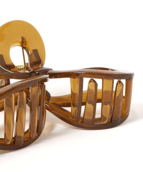 mysty woman(ミスティウーマン)の「リボンバンスクリップ 131902(バレッタ/ヘアクリップ・レディース・ベージュ/ライトピンク/ダークブラウン・FREE)」の7枚目の写真