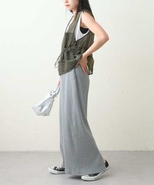 CIAOPANIC TYPY（チャオパニックティピー）の「シアーナイロンフィッシングクロップド丈ベスト（ベスト・レディース・ホワイト/ブラック/ピンク/カーキ・ONE SIZE）」の15枚目の写真