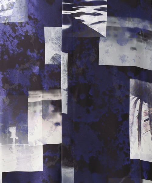 HARE（ハレ）の「グロッシーコラージュプリントシャツ(HARE)（シャツ/ブラウス・メンズ・ホワイト/ブルー/ブラック・FREE）」の7枚目の写真