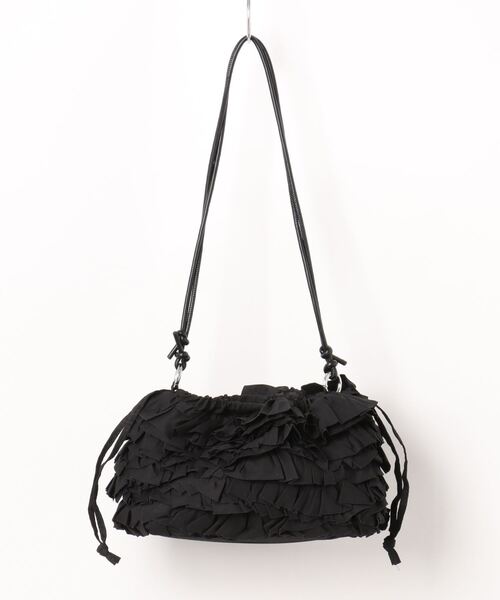 Q（キュー）の「フリルクラッチ（クラッチバッグ・レディース・ベージュ/ブラック・ONE SIZE）」の6枚目の写真