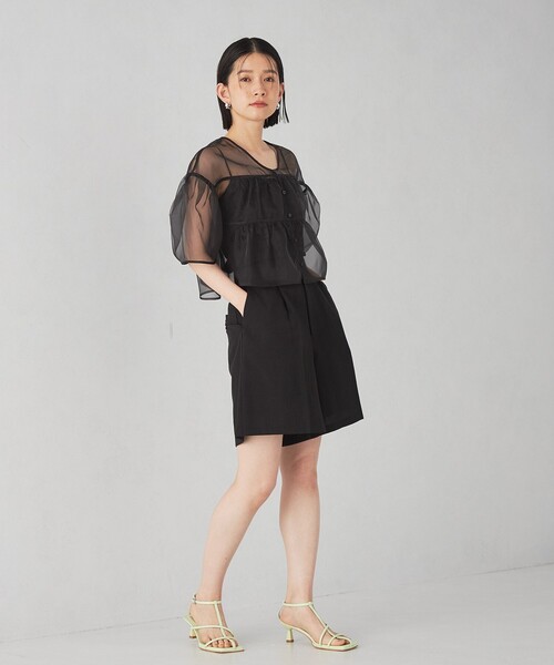 EMMEL REFINES（エメルリファインズ）の「＜EMMEL REFINES＞EM オーガン 2WAY ブラウス（シャツ/ブラウス・レディース・ブラック/ライム・FREE）」の7枚目の写真