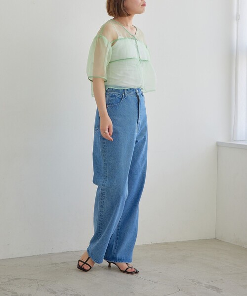 EMMEL REFINES（エメルリファインズ）の「＜EMMEL REFINES＞EM オーガン 2WAY ブラウス（シャツ/ブラウス・レディース・ブラック/ライム・FREE）」の18枚目の写真