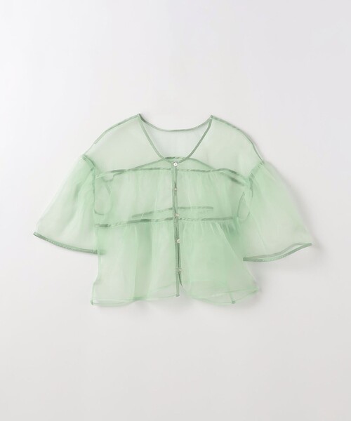 EMMEL REFINES（エメルリファインズ）の「＜EMMEL REFINES＞EM オーガン 2WAY ブラウス（シャツ/ブラウス・レディース・ブラック/ライム・FREE）」の19枚目の写真