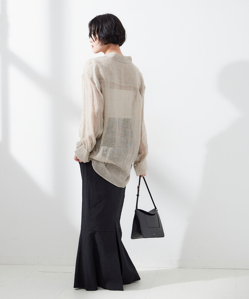 A PUPIL(アピューピル)の「【A PUPIL/ア ピューピル】MMD SK-CL:スカート(スカート・レディース・ブラック/アイボリー・MEDIUM)」の4枚目の写真