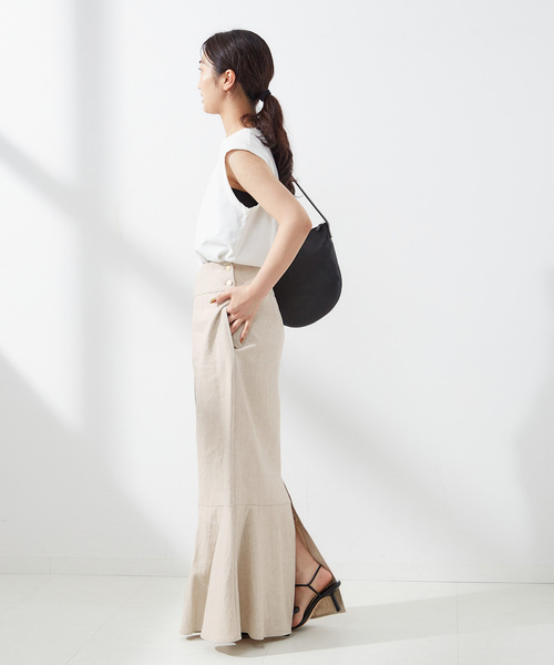 A PUPIL(アピューピル)の「【A PUPIL/ア ピューピル】MMD SK-CL:スカート(スカート・レディース・ブラック/アイボリー・MEDIUM)」の8枚目の写真